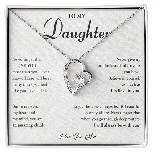 529C Gift for Daughter from Mom, To My Daughter Necklace, Daughter Birthday Gift