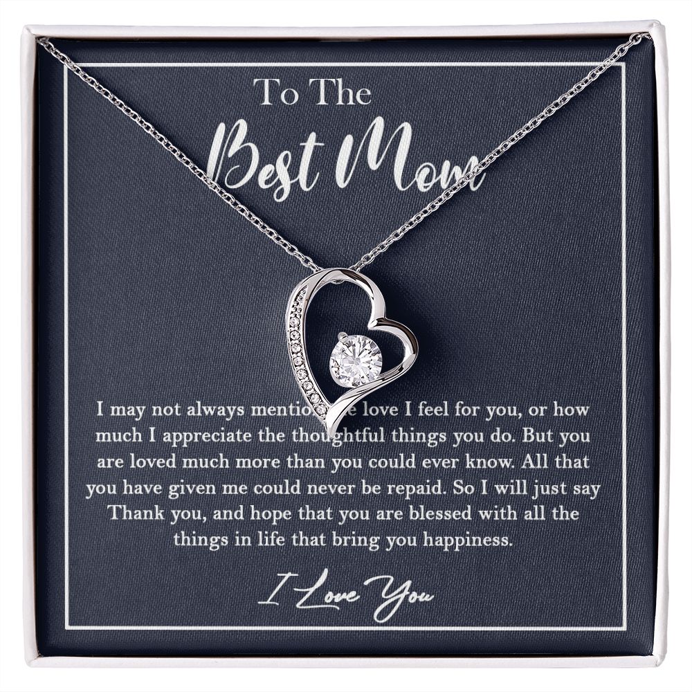 436C To My Best Mom Necklace, Gift For Mom from Son or Daughter, Birthday Xmas Gift