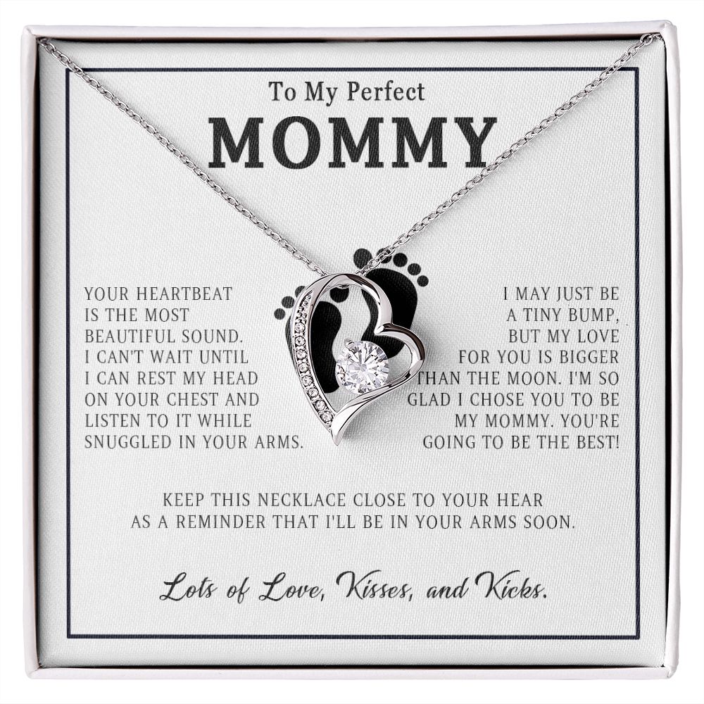 579C New Mom Necklace, Gift from Baby Bump, Baby Shower Party Gifts, Mother Necklace
