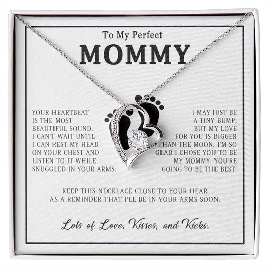 579C New Mom Necklace, Gift from Baby Bump, Baby Shower Party Gifts, Mother Necklace