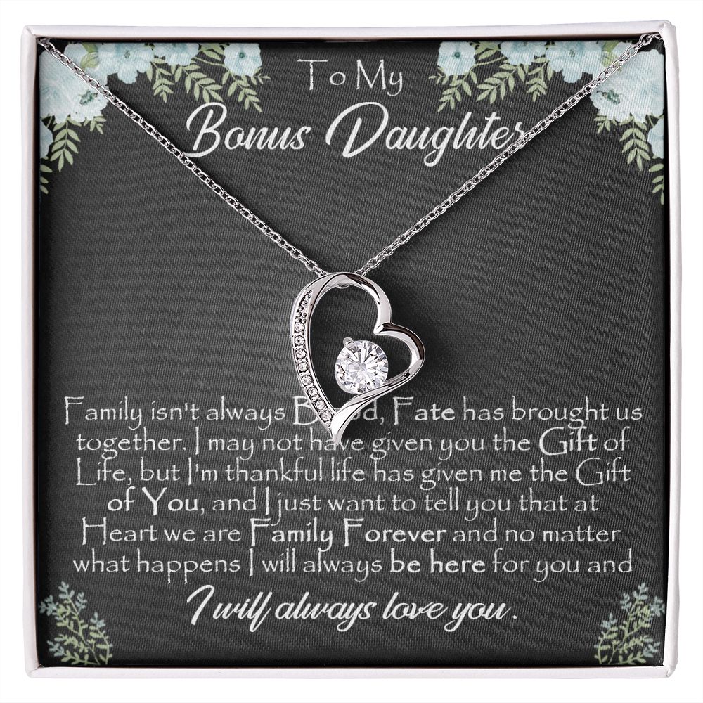 26C To My Bonus Daughter, Gift For Bonus Daughter Necklace, Step Daughter Necklace