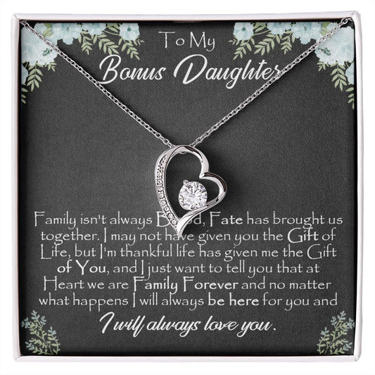 26C To My Bonus Daughter, Gift For Bonus Daughter Necklace, Step Daughter Necklace