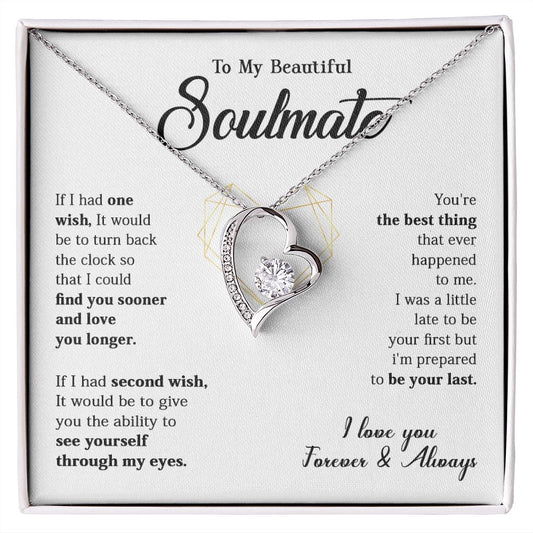 618C To My Soulmate Necklace, Xmas Gift For Wife Girlfriend From Husband, Birthday