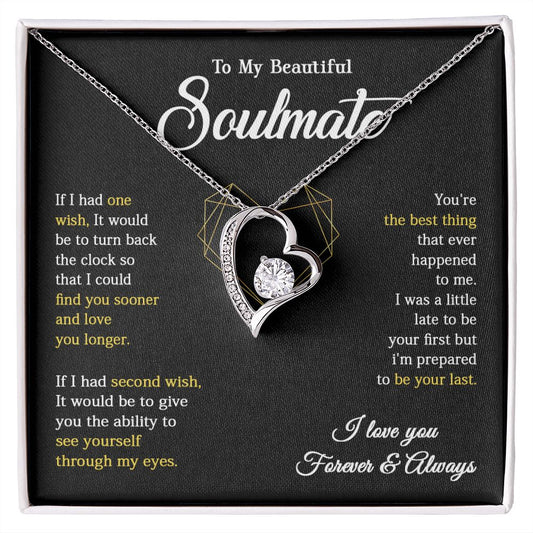 617C To My Soulmate Necklace, Gift For Wife Girlfriend From Husband, Valentines Gift