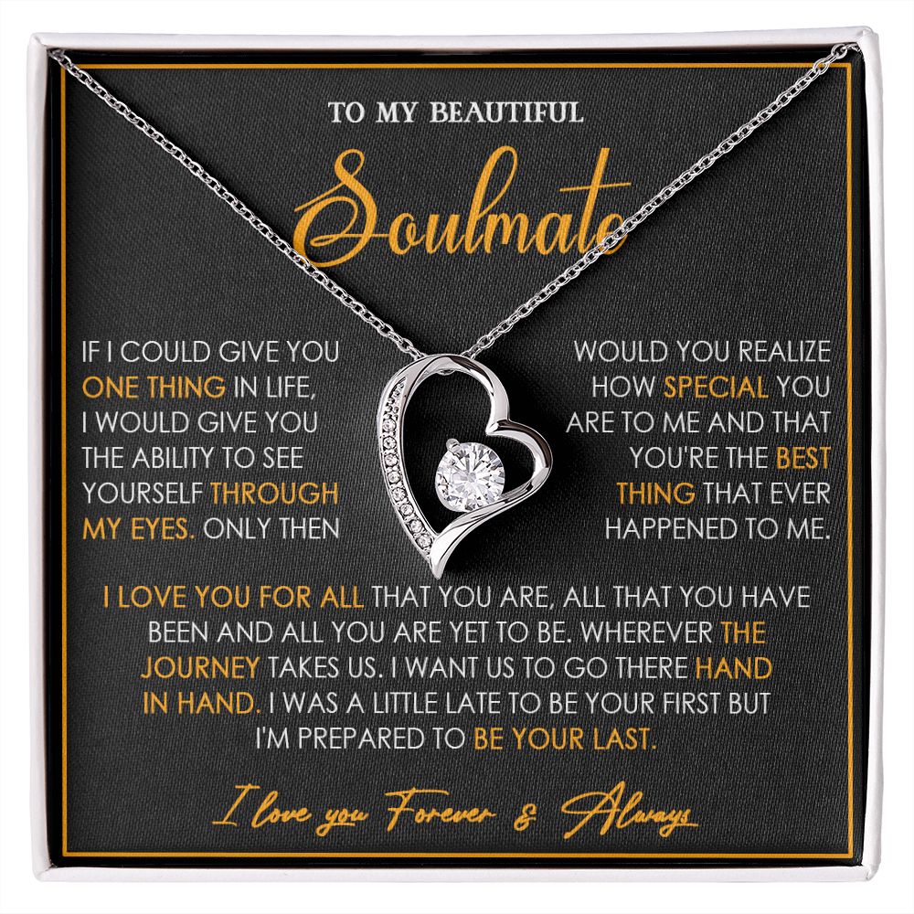 459C To My Soulmate Necklace, Gift For Wife Girlfriend From Husband, Xmas, Birth Gift