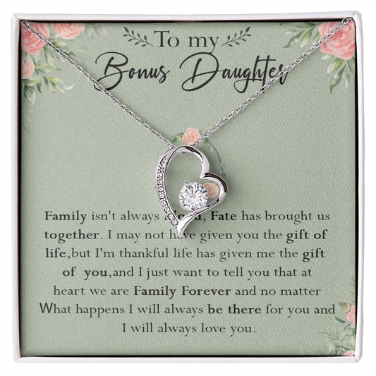 52C To my Bonus Daughter Necklace, Bonus Daughter, Step Daughter Gift, Gift Birthday