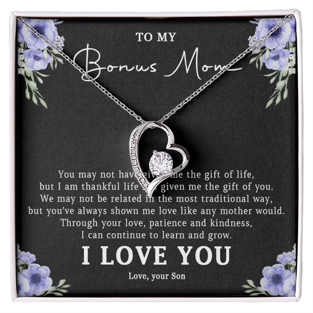 523C Step Mom Gift, Bonus Mom Necklace, Stepmom Necklace, Mom Birthday Gift from Son