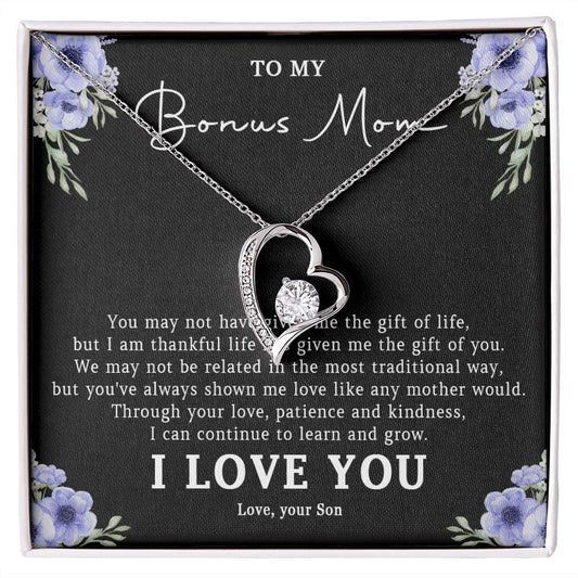 523C Step Mom Gift, Bonus Mom Necklace, Stepmom Necklace, Mom Birthday Gift from Son