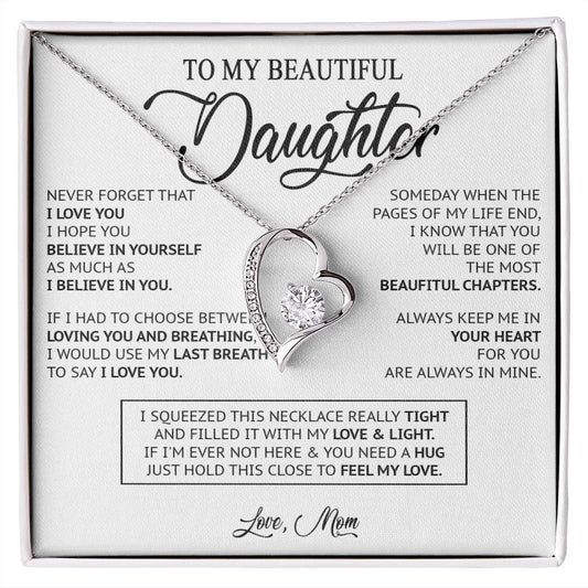 480C To My Daughter Necklace, Birthday Gift For Daughter From Mom, Xmas Gifts for Her