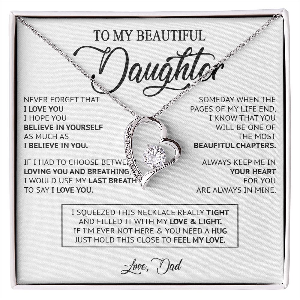 479C To My Daughter Necklace, Birthday Gift For Daughter From Dad, Xmas Gifts for Her