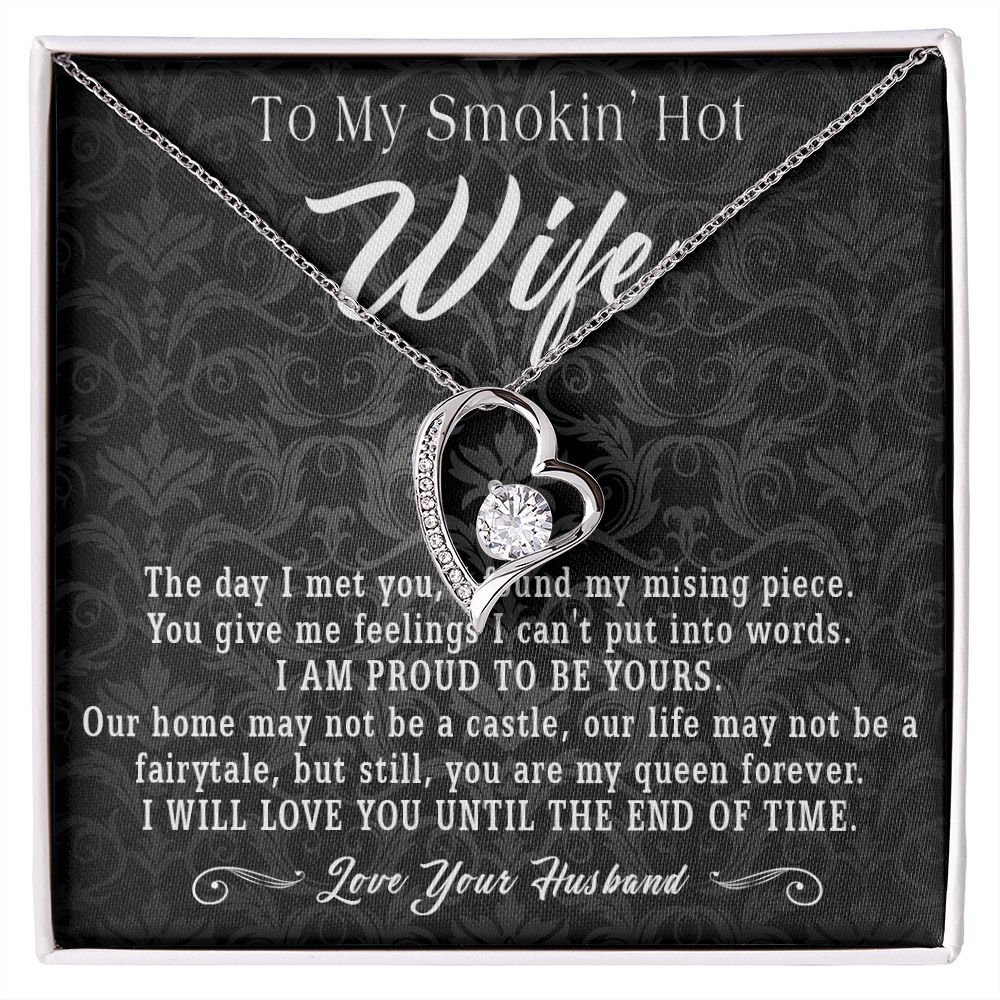 95C To My Smokin Hot Wife Necklace, Anniversary Birthday Gift for Wife From Husband