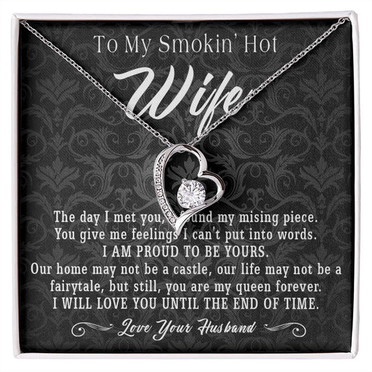 95C To My Smokin Hot Wife Necklace, Anniversary Birthday Gift for Wife From Husband