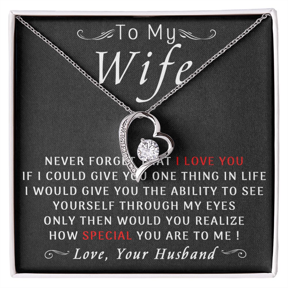 78C To My Wife Necklace, Gift For Wife From Husband, Wife Birthday Gift Necklace