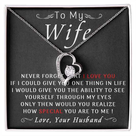 78C To My Wife Necklace, Gift For Wife From Husband, Wife Birthday Gift Necklace