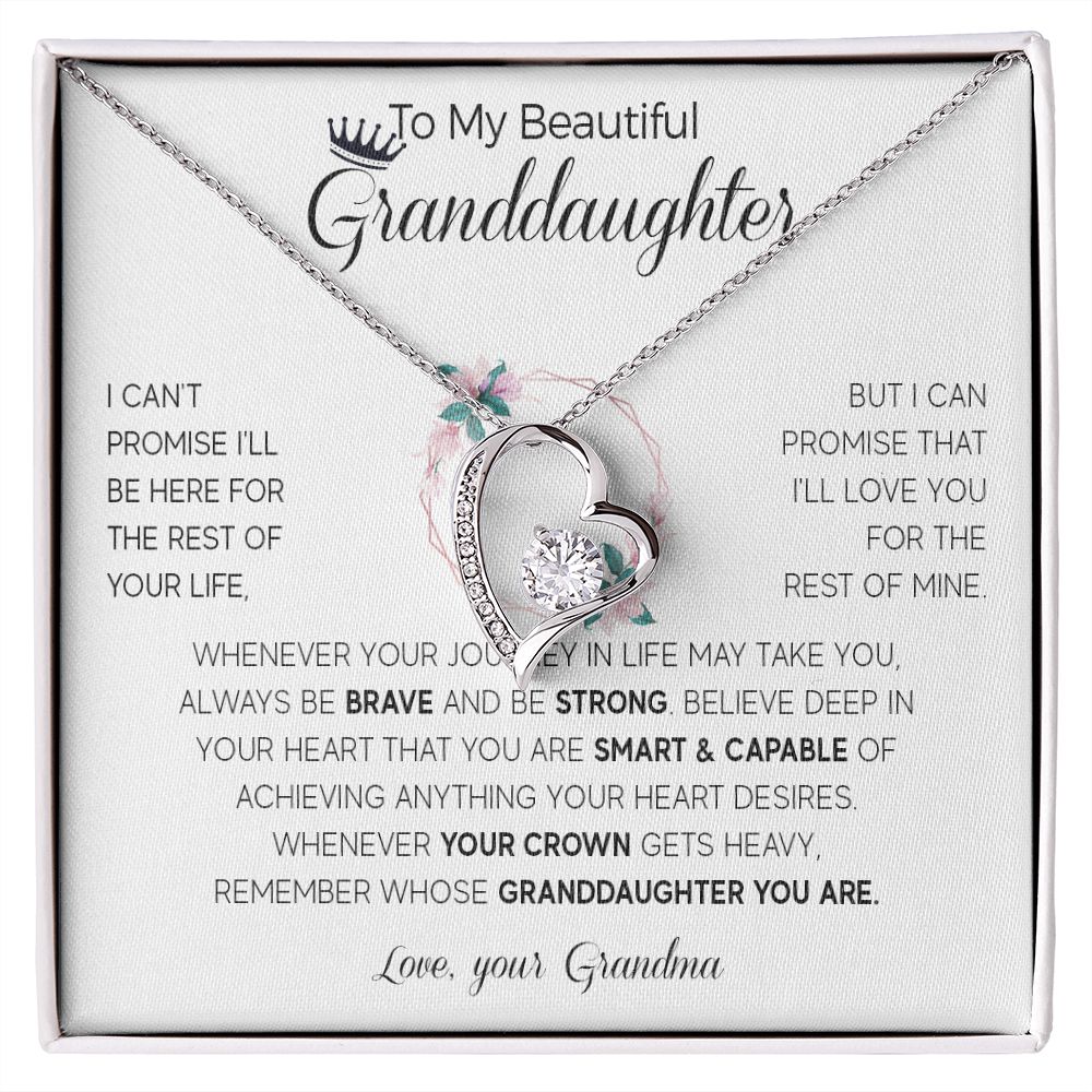 564C To My Granddaughter Necklace, Birthday Gifts For Granddaughter from Grandma