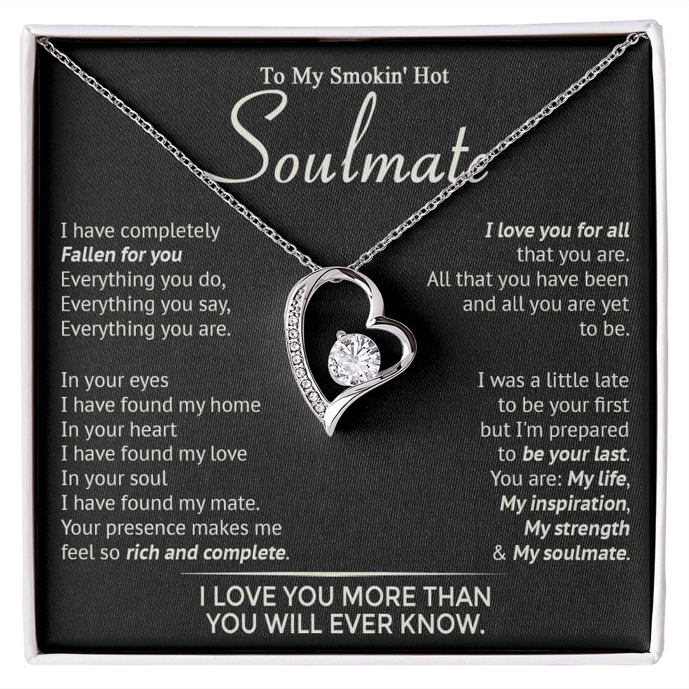 586C To My Smokin' Hot Soulmate Necklace, Beauty Necklace for Wife Girlfriend, Womens