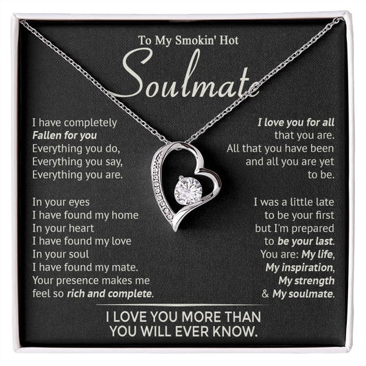586C To My Smokin' Hot Soulmate Necklace, Beauty Necklace for Wife Girlfriend, Womens