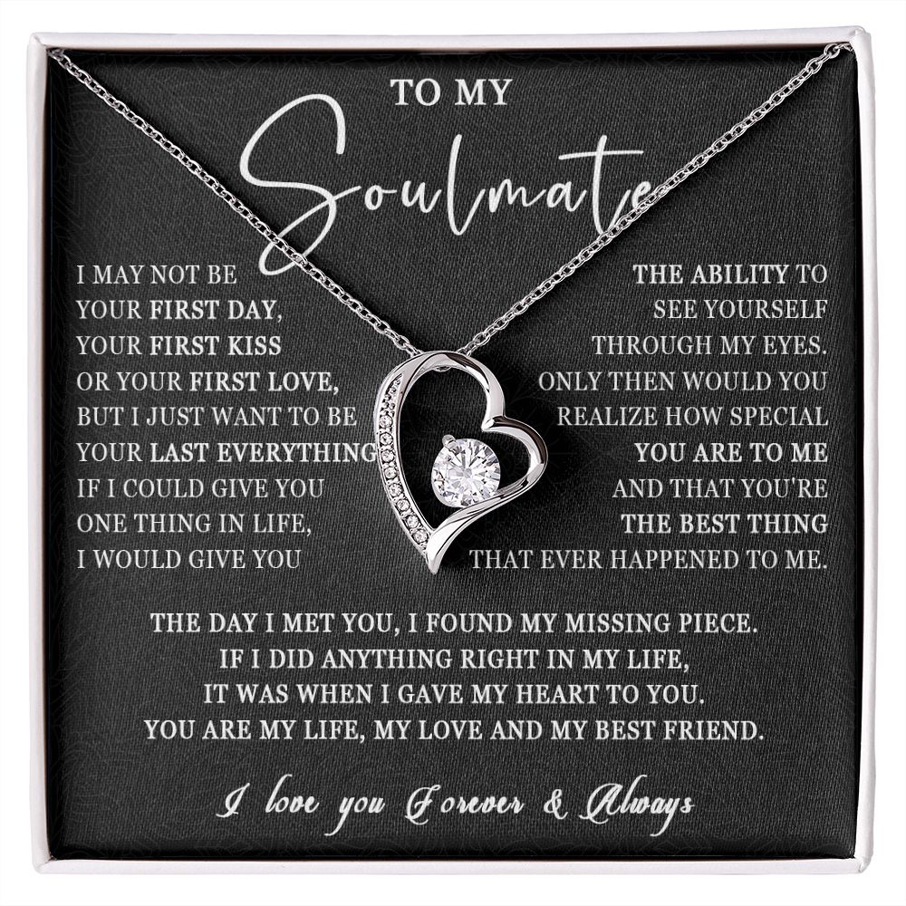 507C Love Gift For Her, To My Soulmate Necklace, Gift For Soulmate, Girlfriend, Wife