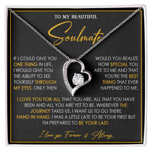 732C To My Soulmate Necklace, Birthday Gift For Wife Girlfriend, Love Valentine Gift