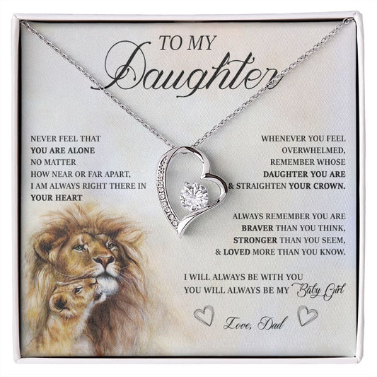 583C Birthday Gifts For Daughter From Dad, Daughter Necklace From Dad, To My Daughter