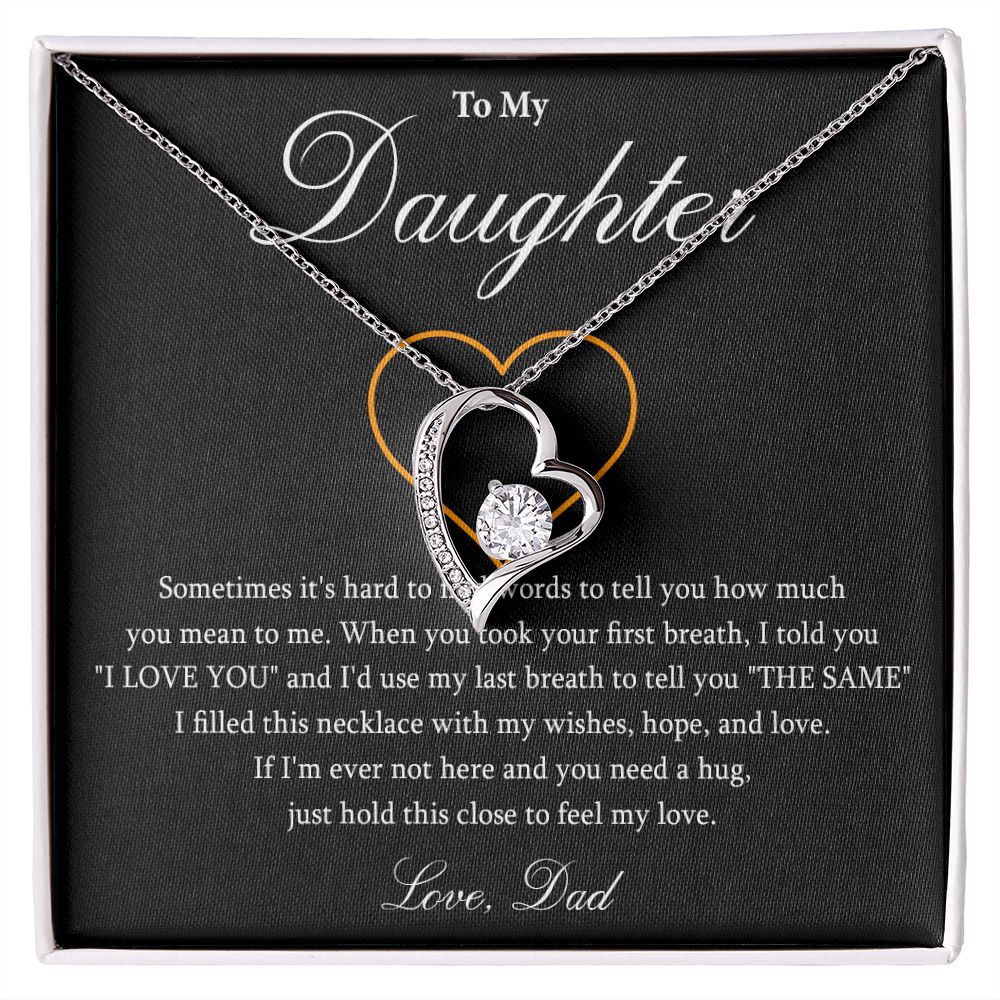 569C To My Daughter Necklace, Gift For Daughter From Dad, Daughter Father Necklace