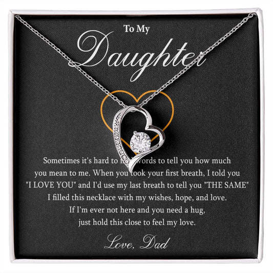569C To My Daughter Necklace, Gift For Daughter From Dad, Daughter Father Necklace
