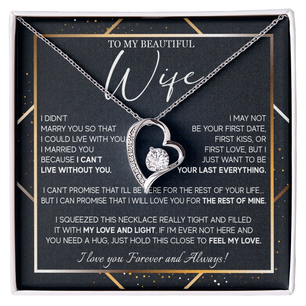 491C To My Beautiful Wife Necklace From Husband, Jewelry For Women, Birthday Gifts