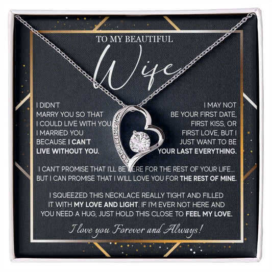 491C To My Beautiful Wife Necklace From Husband, Jewelry For Women, Birthday Gifts
