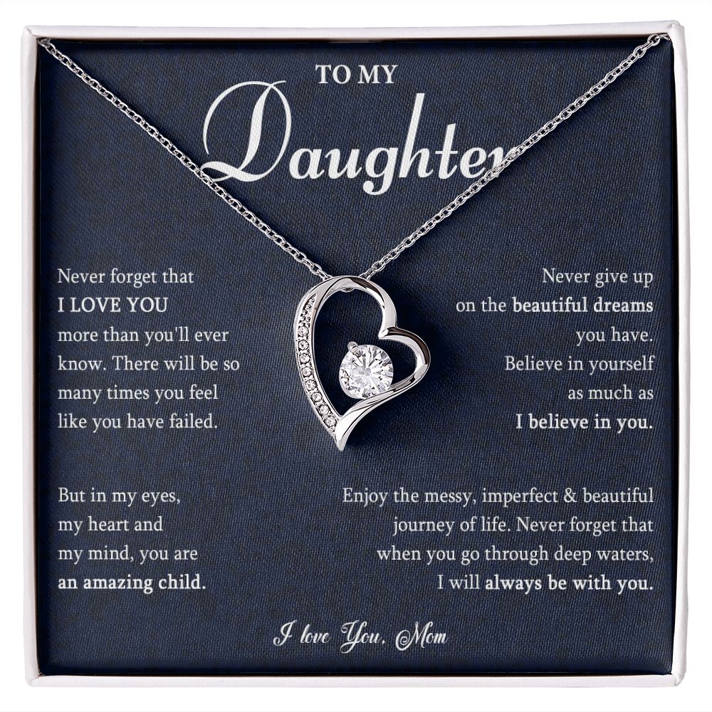 531C To My Daughter Necklace, Gift for Daughter from Mom, Daughter Love Necklace Gift
