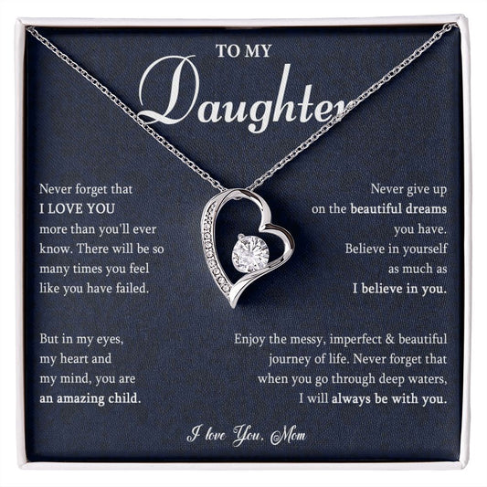 531C To My Daughter Necklace, Gift for Daughter from Mom, Daughter Love Necklace Gift