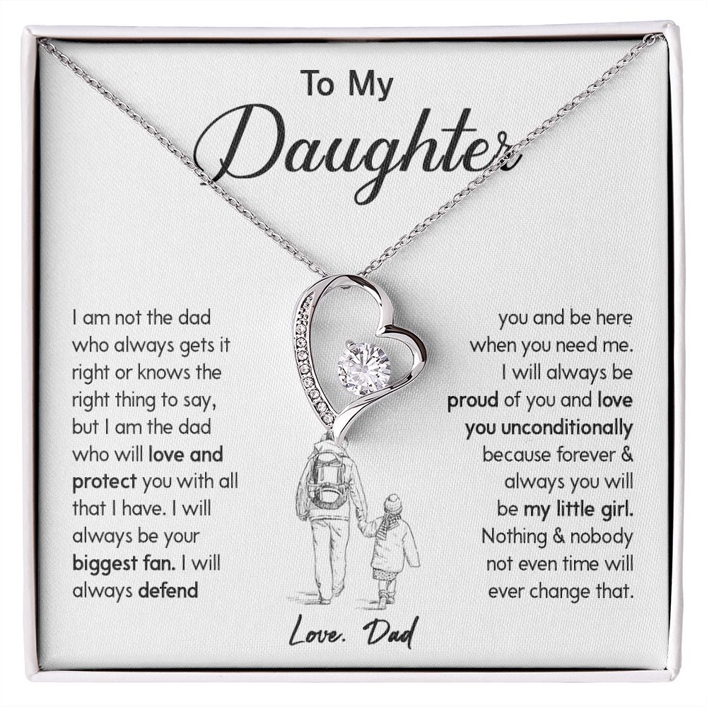 450C To My Daughter Necklace Gift from Dad, Birthday Graduation Christmas Gift