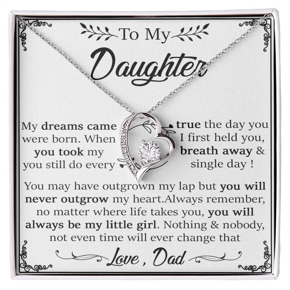 22C Daughter Necklace, To My Daughter Gift Necklace, Gift For Daughter From Dad