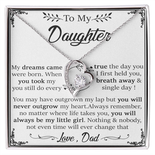22C Daughter Necklace, To My Daughter Gift Necklace, Gift For Daughter From Dad