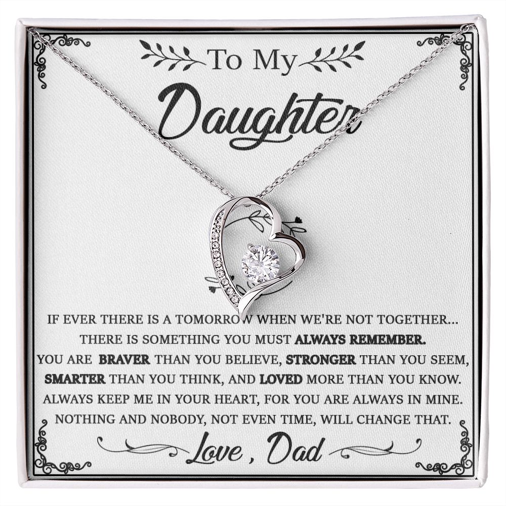 114C Daughter Necklace From Dad, To My Daughter Necklace, Christmas Birthday Gifts