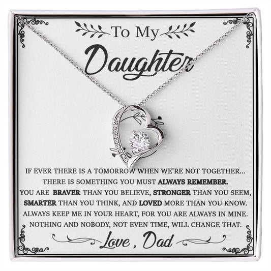 114C Daughter Necklace From Dad, To My Daughter Necklace, Christmas Birthday Gifts