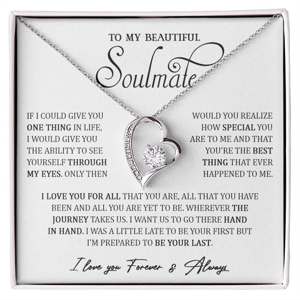 454C To My Soulmate Necklace,Necklace Gift For Wife Girlfriend From Husband,Xmas Gift