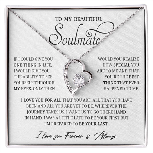 454C To My Soulmate Necklace,Necklace Gift For Wife Girlfriend From Husband,Xmas Gift