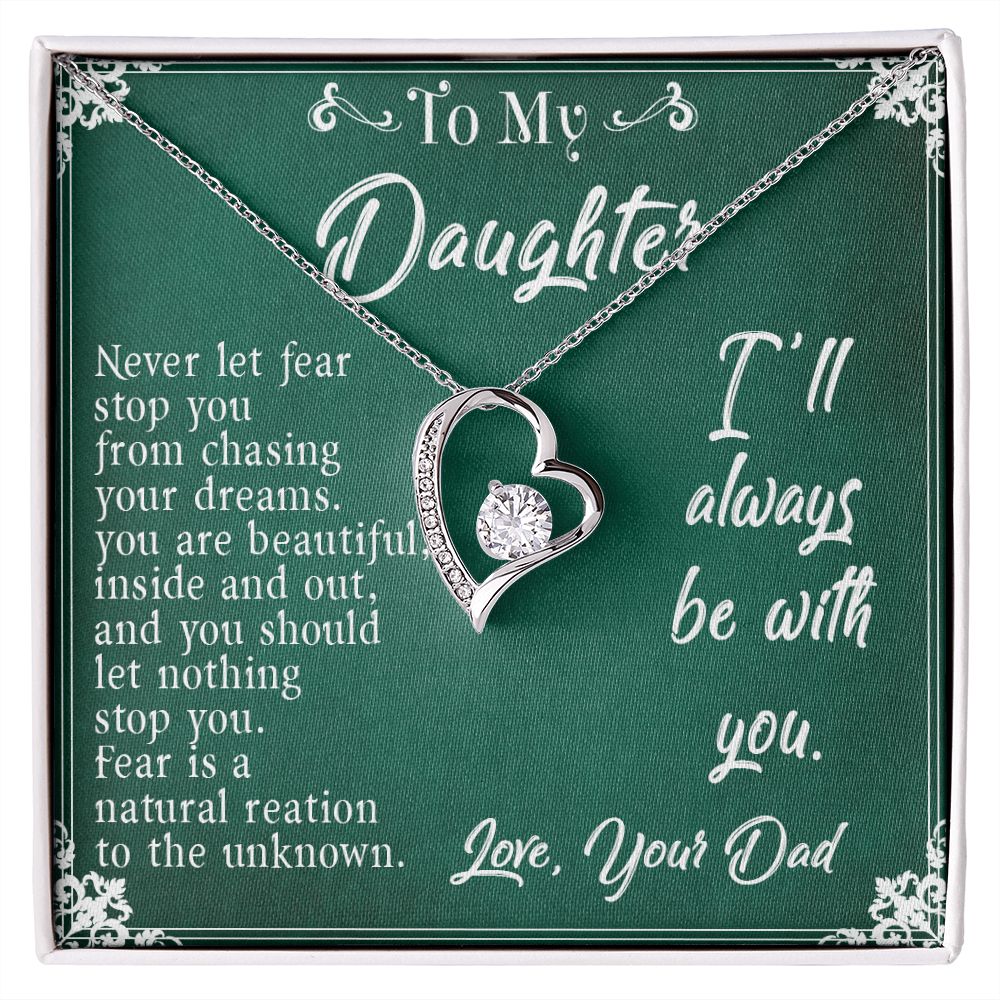 30C To My Daughter Necklace, Daughter Father Necklace, Daughter Gift from Dad