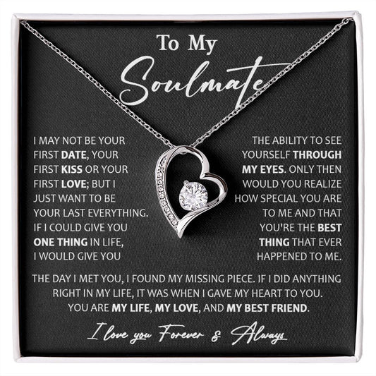 460c To My Soulmate Necklace, Christmas, Valentine Gift For Her, Gift For Soulmate