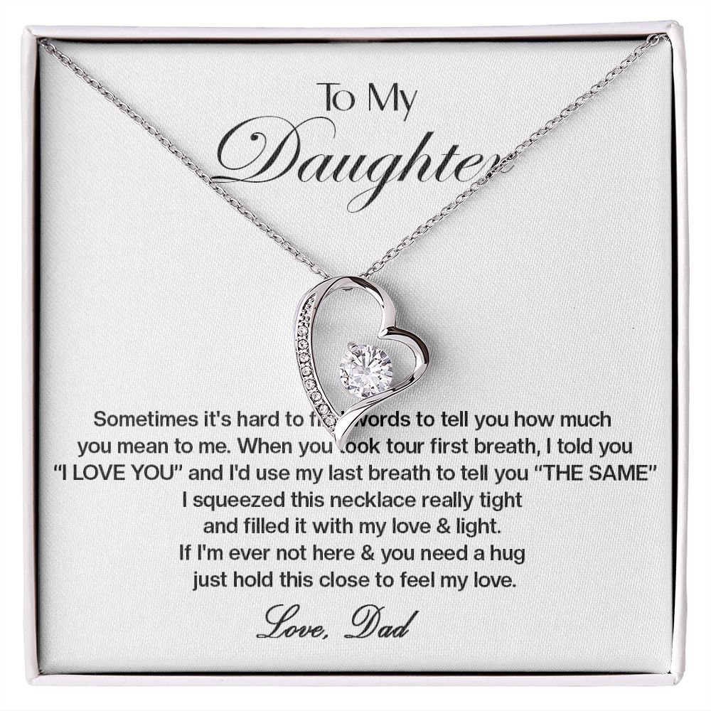 453C To My Daughter Necklace,Xmas Gift For Daughter From Dad,Daughter Father Necklace