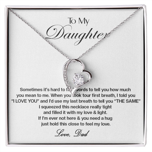 453C To My Daughter Necklace,Xmas Gift For Daughter From Dad,Daughter Father Necklace