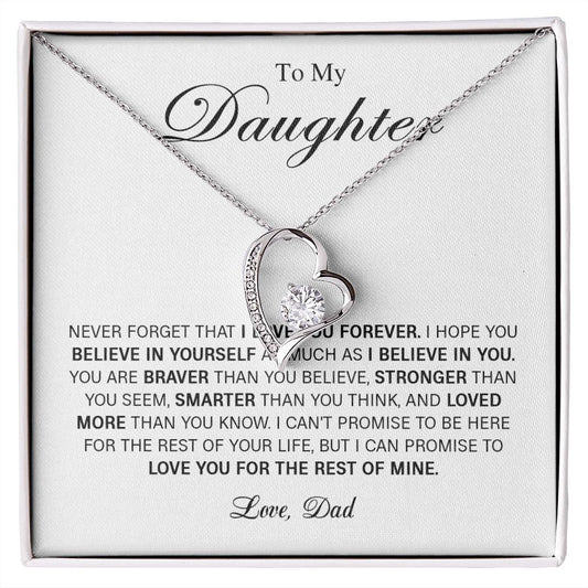 626C To My Daughter Necklace Gift From Dad, Daughter Gift, Daughter Necklace,Birthday