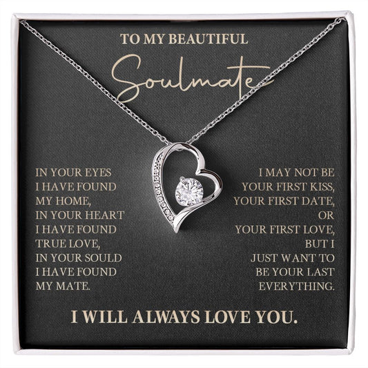 583C To My Soulmate Necklace, Love Gift For Wife Girlfriend, Romantic Love Necklace