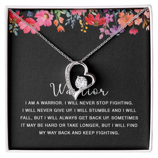 422C Warrior Necklace, I am Warrior, I Will Never Stop Fighting, Gift Birthday