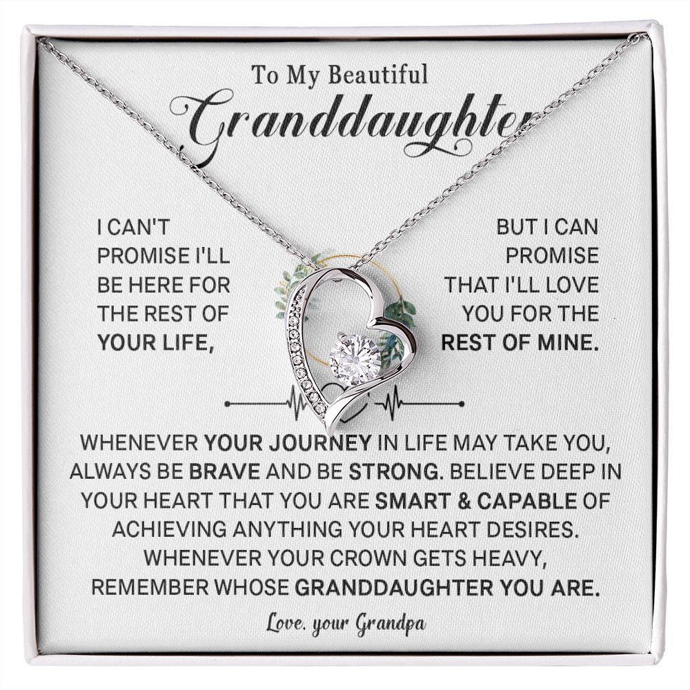 541C To My Granddaughter Necklace, Xmas Birthday Gift For Granddaughter from Grandpa