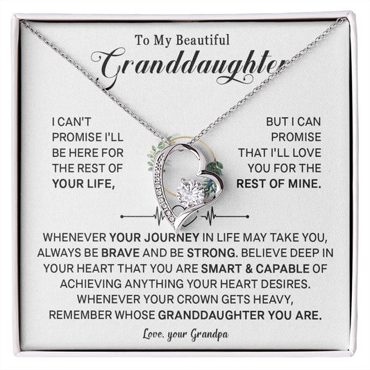 541C To My Granddaughter Necklace, Xmas Birthday Gift For Granddaughter from Grandpa