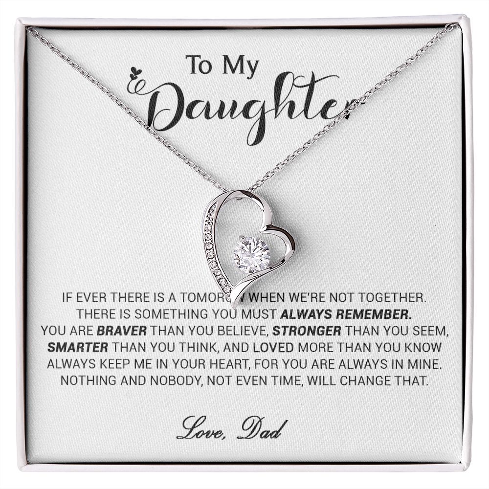440C To My Daughter Necklace, Birthday Gift For Daughter From Dad, Christmas Gift