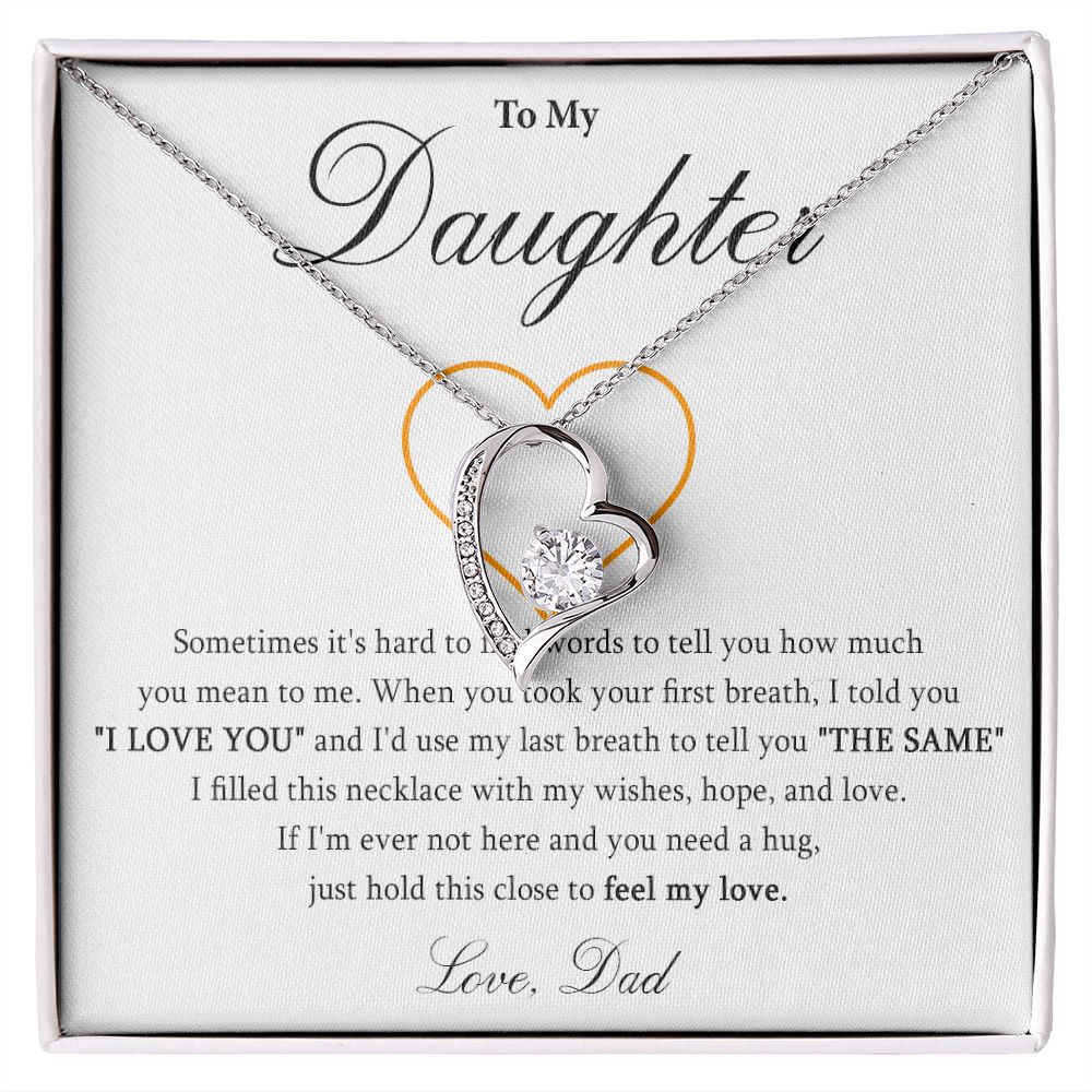 571C To My Daughter Necklace, Daughter Birthday Gift, Love Gift For Daughter From Dad