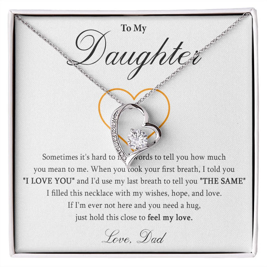 571C To My Daughter Necklace, Daughter Birthday Gift, Love Gift For Daughter From Dad