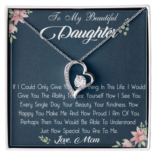 29C To My Beautiful Daughter Necklace, Gift For Daughter From Mom, Daughter Birthday